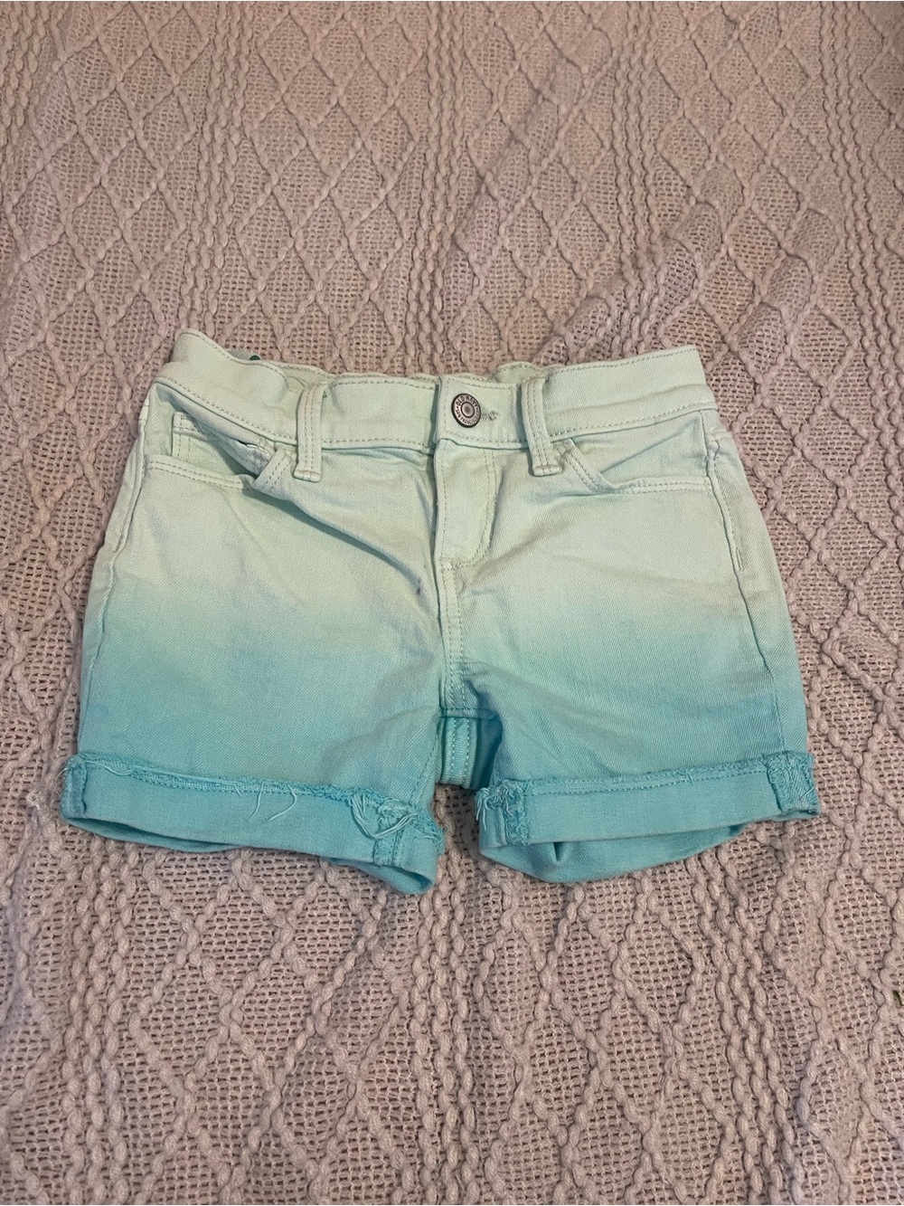 Old Navy Ombre Aqua to Turquoise Denim Shorts
